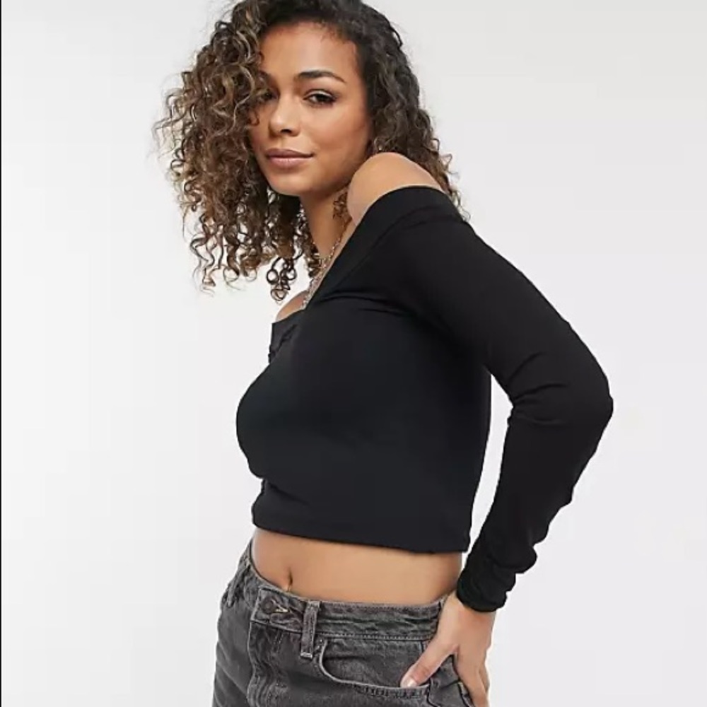 Urban Outfitters Mouchette Long Sleeve Crop Top